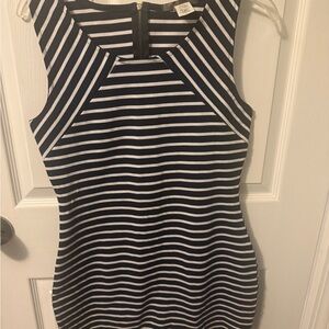 Navy and White Striped Mini Dress